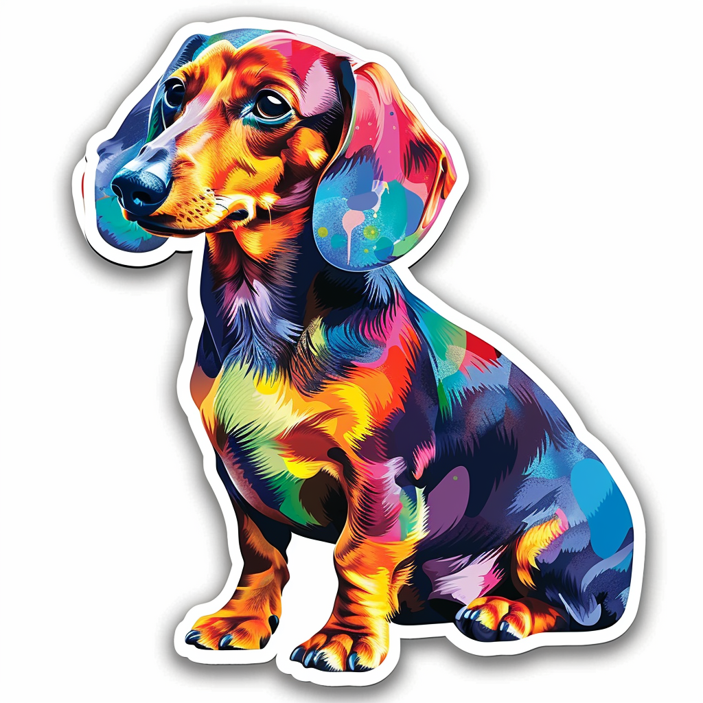 Dachshund Dog Vinyl Decal Sticker for Car, Laptop, Tumbler and more # F013054