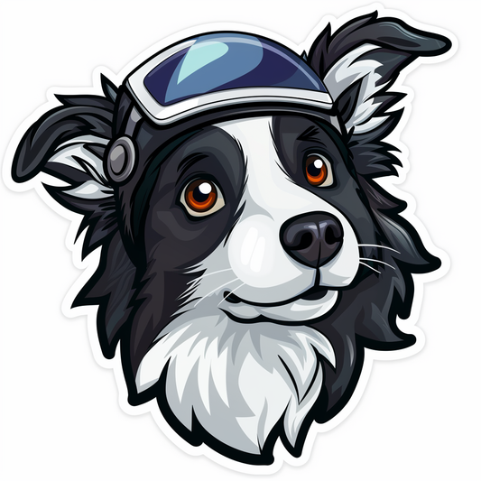 Sticker of a Border Collie Dog majestic Expressive surreal Vinyl Decal Sticker for Car, Laptop, Tumbler and more # F021924