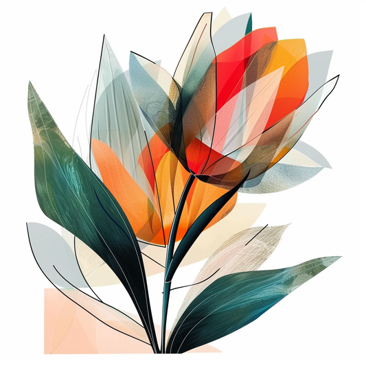 Sticker of a Tulip flower Vinyl Decal Sticker for Car, Laptop, Tumbler and more # F023390