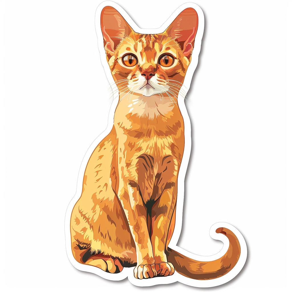 Abyssinian cat Vinyl Decal Sticker for Car, Laptop, Tumbler and more # F07944