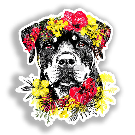 Rottweiler Dog Vinyl Decal Sticker for Car, Laptop, Tumbler and more # A018091-4" x 4"