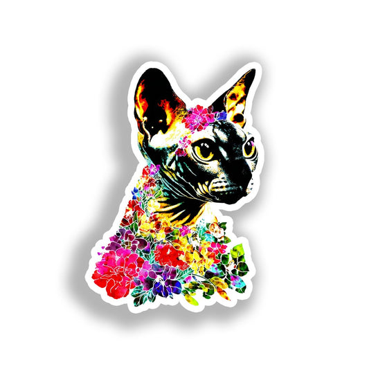 Devon Rex Cat Vinyl Decal Sticker for Car, Laptop, Tumbler and more # A019715-4" x 4"