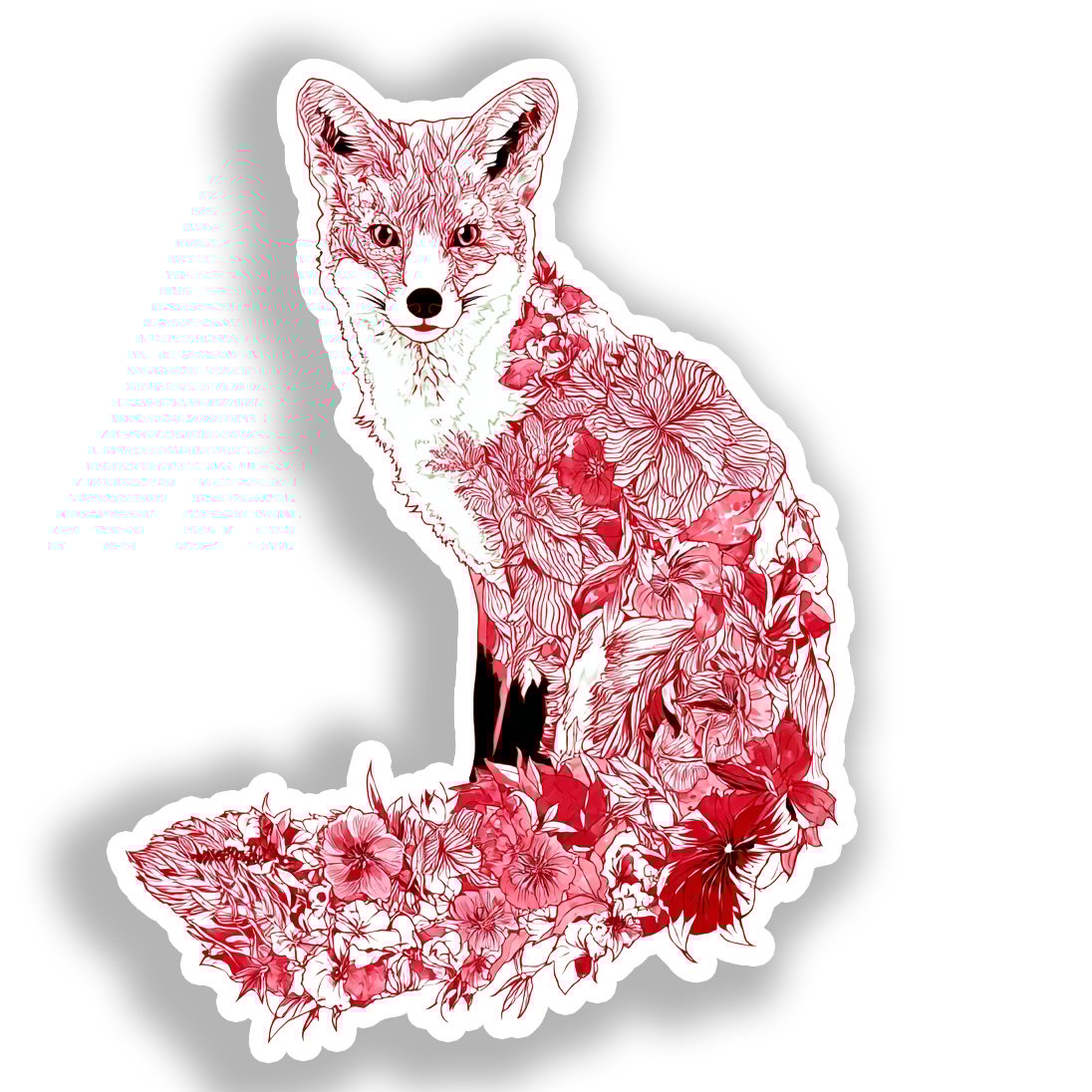 Fox Vinyl Decal Sticker for Car, Laptop, Tumbler and more # A018539-4" x 4"