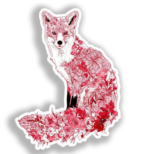Fox Vinyl Decal Sticker for Car, Laptop, Tumbler and more # A018539-4" x 4"