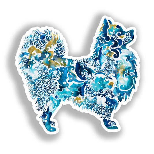 Pomeranian Dog Vinyl Decal Sticker for Car, Laptop, Tumbler and more # A017259-4" x 4"