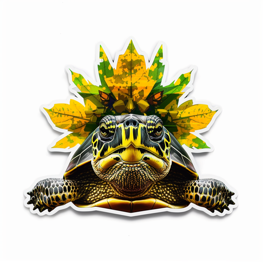 Sticker of a turtle majestic Expressive surreal Vinyl Decal Sticker for Car, Laptop, Tumbler and more # F021984