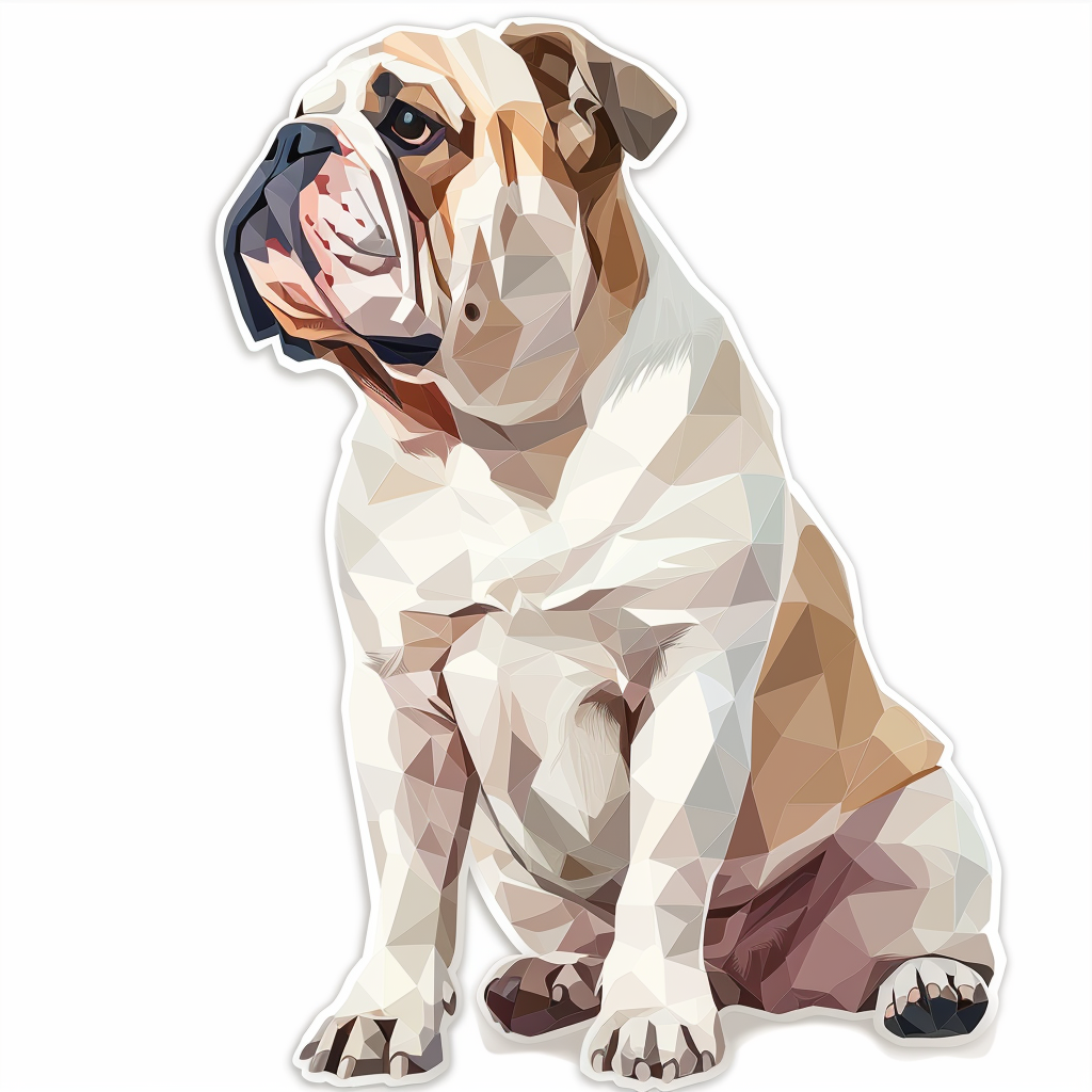 Bulldog Dog majestic Expressive surreal Vinyl Decal Sticker for Car, Laptop, Tumbler and more # F017364