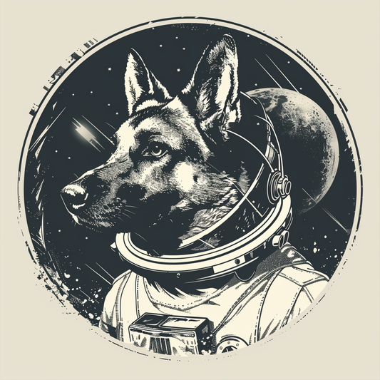 German Shepherd Dog astronaut Vinyl Decal Sticker for Car, Laptop, Tumbler and more # F011692