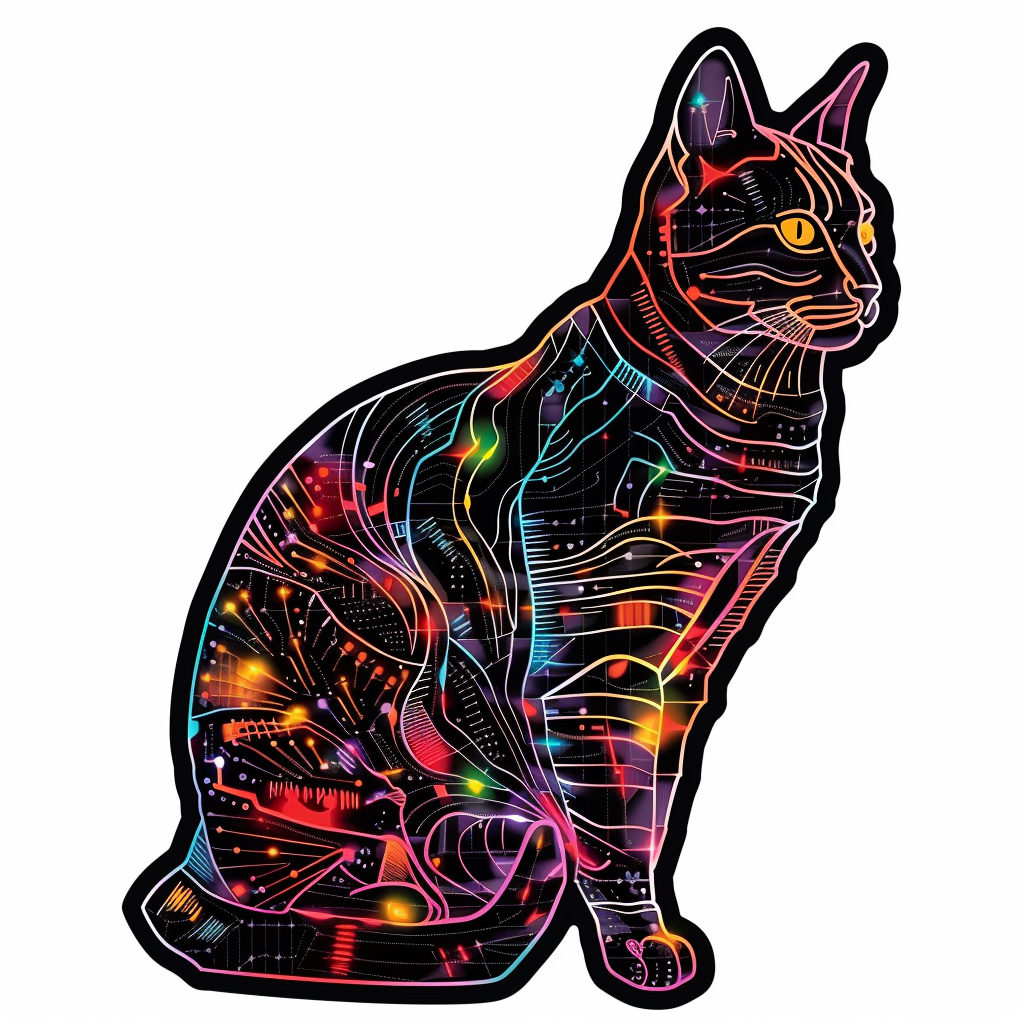 American Shorthair Cat majestic Expressive surreal Vinyl Decal Sticker for Car, Laptop, Tumbler and more # F018652