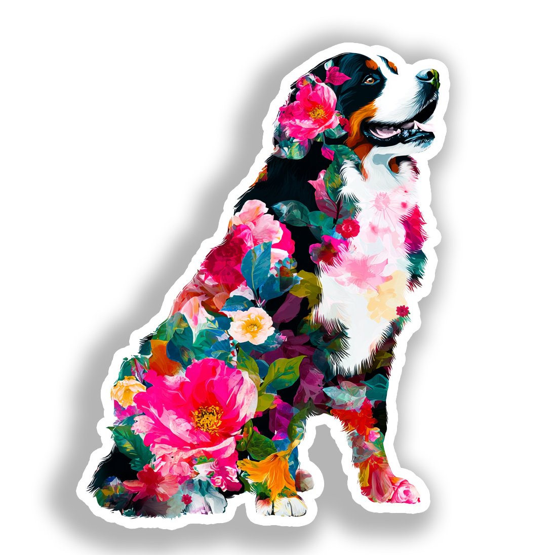 Bernese Mountain Dog Vinyl Decal Sticker for Car, Laptop, Tumbler and more # A018634-4" x 4"