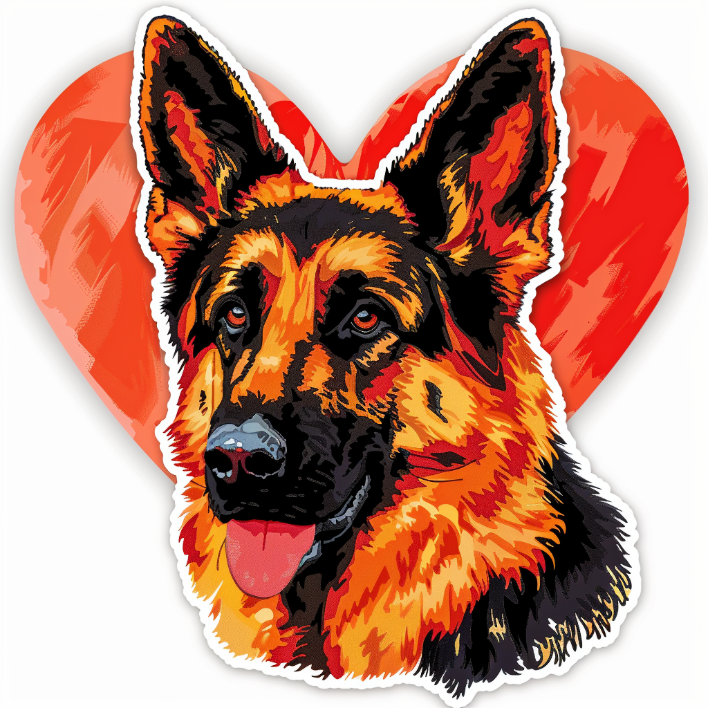 German Shepherd Dog Vinyl Decal Sticker for Car, Laptop, Tumbler and more # F011316