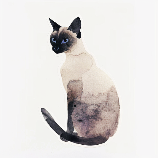 Siamese cat Vinyl Decal Sticker for Car, Laptop, Tumbler and more # F08008