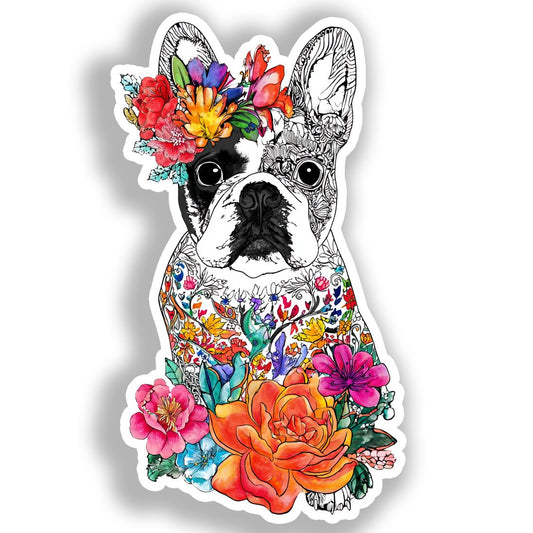 French Bulldog Dog Vinyl Decal Sticker for Car, Laptop, Tumbler and more # A019626-4" x 4"