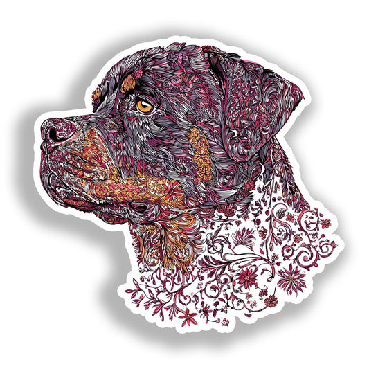 Rottweiler Dog Vinyl Decal Sticker for Car, Laptop, Tumbler and more # A018137-4" x 4"