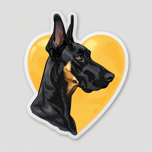 Great Dane Dog Expressive surreal Vinyl Decal Sticker for Car, Laptop, Tumbler and more # F022784