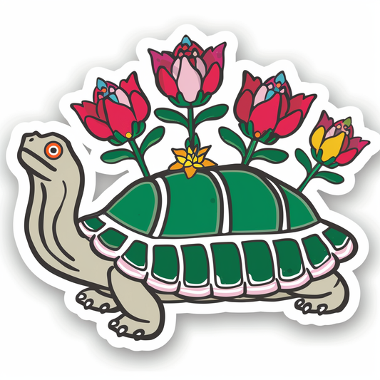 Sticker of a turtle majestic Expressive surreal Vinyl Decal Sticker for Car, Laptop, Tumbler and more # F021979