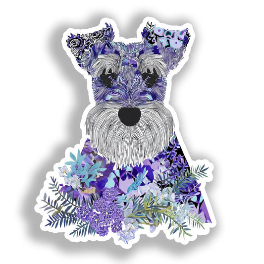 Miniature Schnauzer Dog Vinyl Decal Sticker for Car, Laptop, Tumbler and more # A019338-4" x 4"