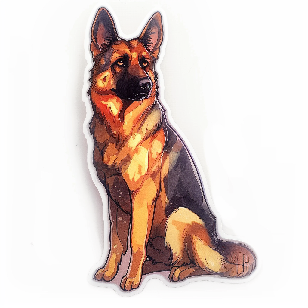 German Shepherd Dog Vinyl Decal Sticker for Car, Laptop, Tumbler and more # F011691