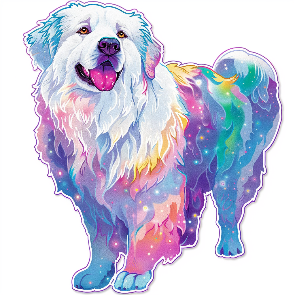 Sticker of Great Pyrenees dog  Vinyl Decal Sticker for Car, Laptop, Tumbler and more # F023648