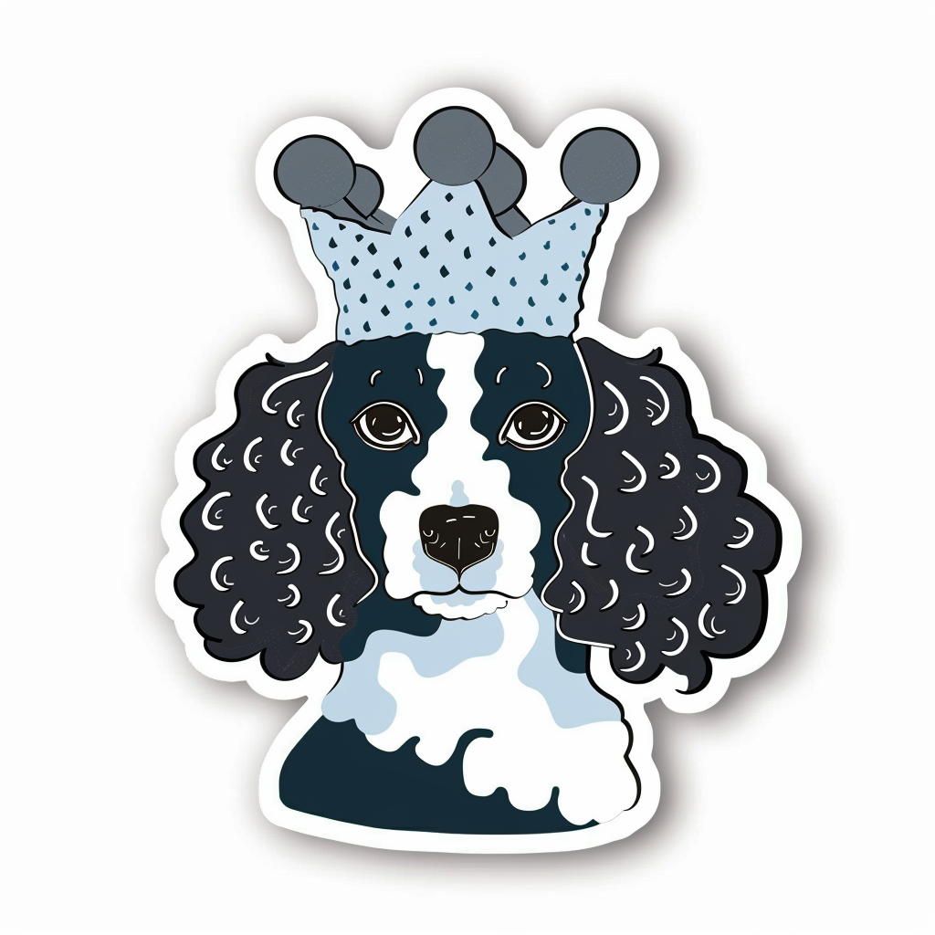 Poodle Dog crowned Vinyl Decal Sticker for Car, Laptop, Tumbler and more # F012624