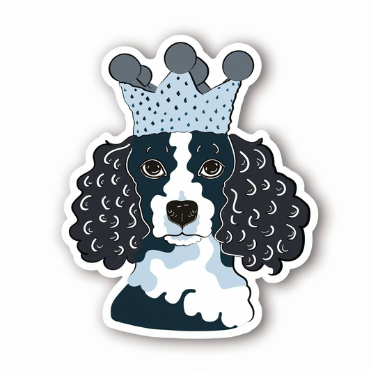 Poodle Dog crowned Vinyl Decal Sticker for Car, Laptop, Tumbler and more # F012624