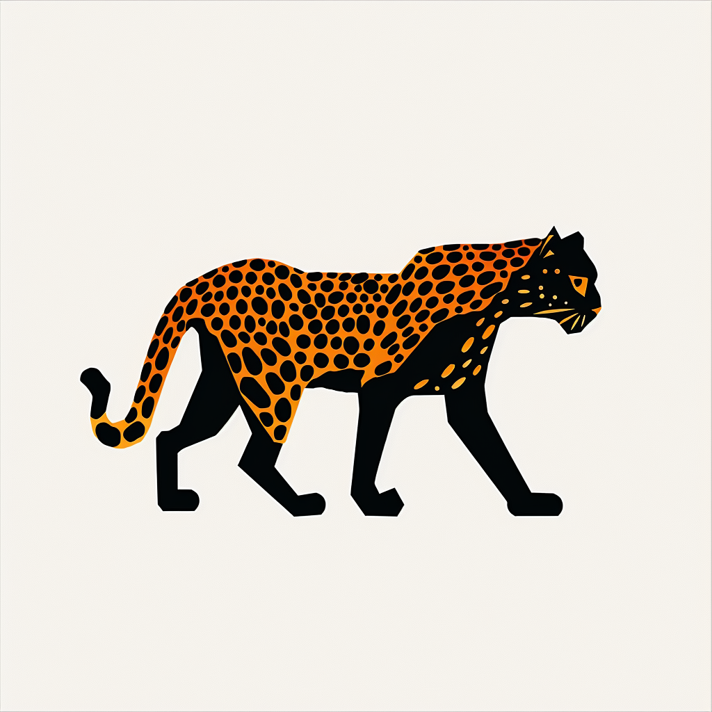 Leopard majestic Expressive surreal Vinyl Decal Sticker for Car, Laptop, Tumbler and more # F022408