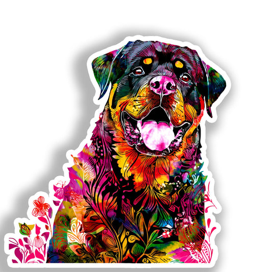 Rottweiler Dog Vinyl Decal Sticker for Car, Laptop, Tumbler and more # A018189-4" x 4"
