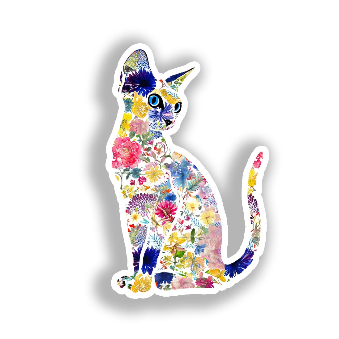 Devon Rex Cat Vinyl Decal Sticker for Car, Laptop, Tumbler and more # A019719-4" x 4"