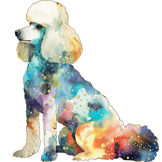 Poodle Dog galaxy Vinyl Decal Sticker for Car, Laptop, Tumbler and more # F012364
