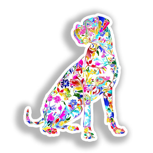 Boxer Dog Vinyl Decal Sticker for Car, Laptop, Tumbler and more # A018971-4" x 4"