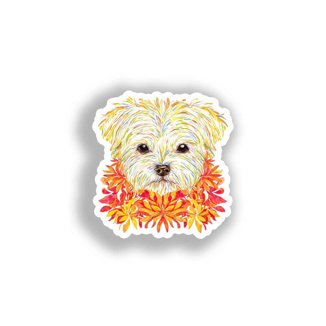 Maltese Dog Vinyl Decal Sticker for Car, Laptop, Tumbler and more # A019437-4" x 4"