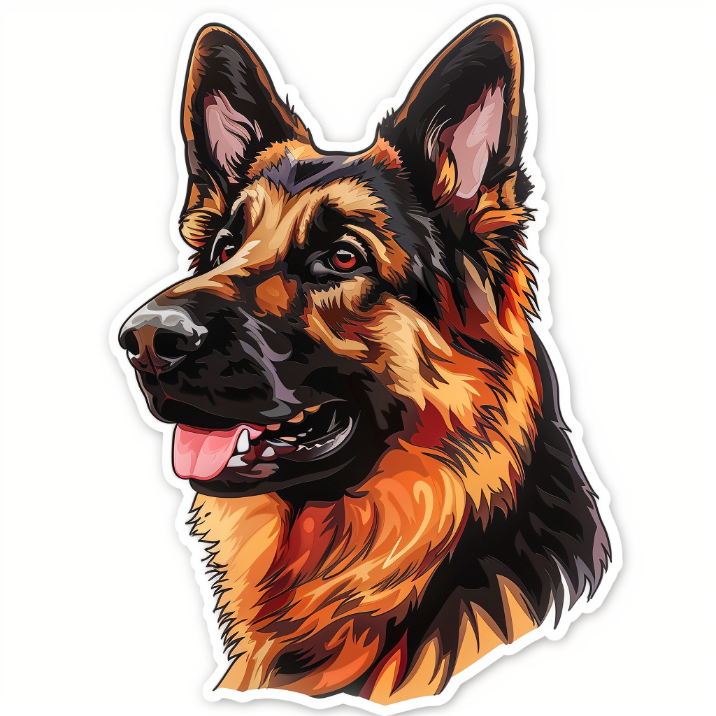 German Shepherd Dog Vinyl Decal Sticker for Car, Laptop, Tumbler and more # F011671