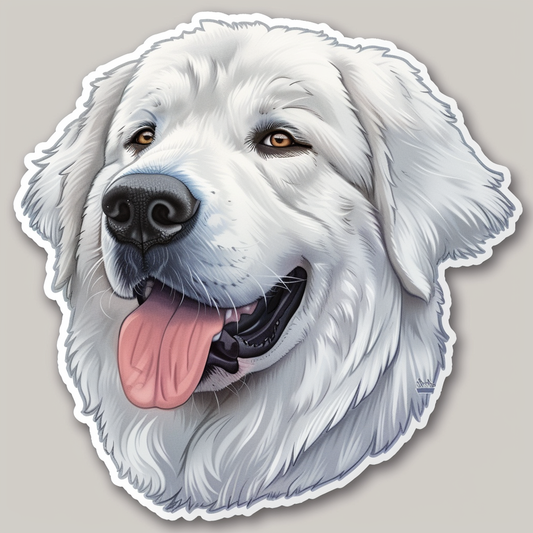 Sticker of Great Pyrenees dog  Vinyl Decal Sticker for Car, Laptop, Tumbler and more # F023598