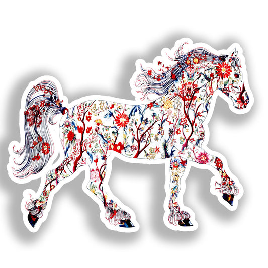 Horse Vinyl Decal Sticker for Car, Laptop, Tumbler and more # A018496-4" x 4"