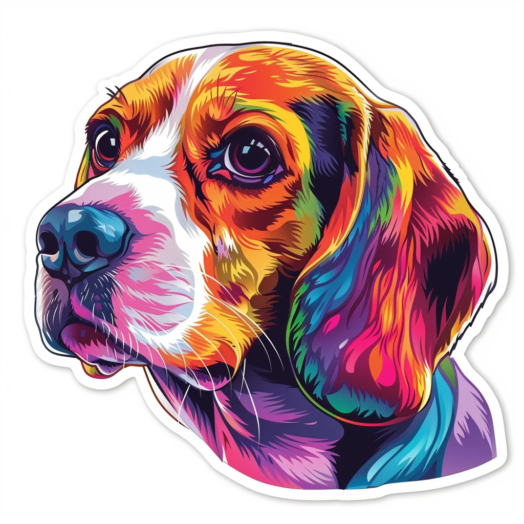 Beagle dog Vinyl Decal Sticker for Car, Laptop, Tumbler and more # F012102