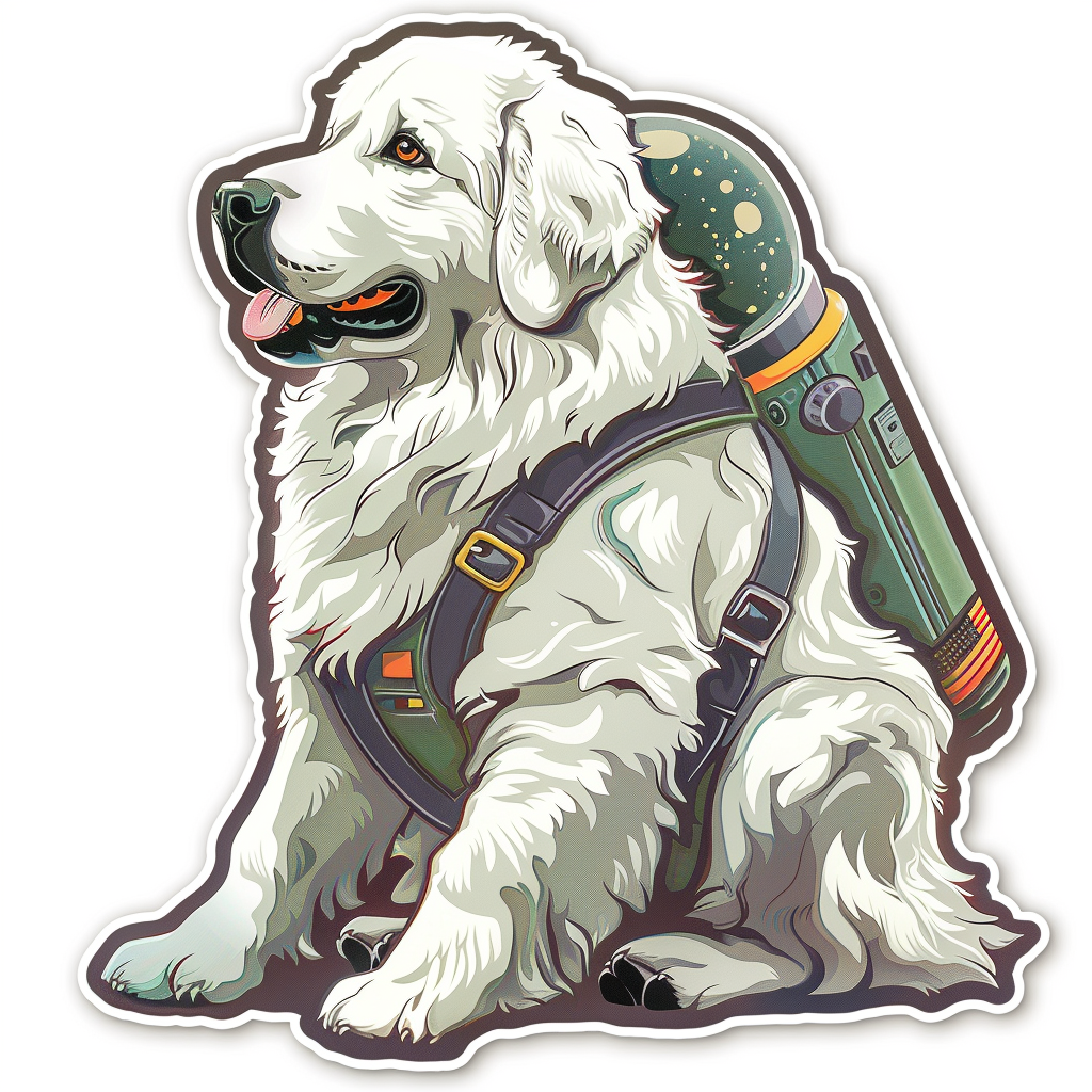 Sticker of Great Pyrenees dog  Vinyl Decal Sticker for Car, Laptop, Tumbler and more # F023599