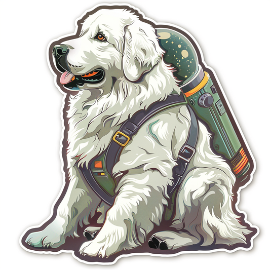 Sticker of Great Pyrenees dog  Vinyl Decal Sticker for Car, Laptop, Tumbler and more # F023599