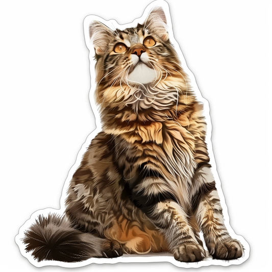 Maine Coon cat Vinyl Decal Sticker for Car, Laptop, Tumbler and more # F07994