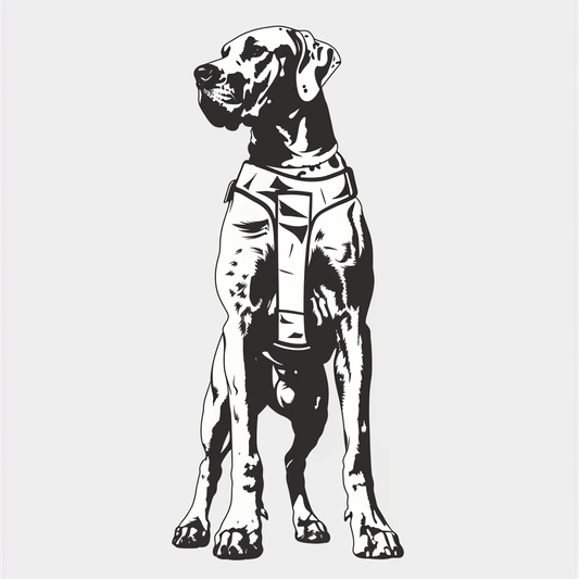 Adorable Great Dane Dog Expressive surreal Vinyl Decal Sticker for Car, Laptop, Tumbler and more # F017843