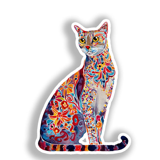 Egyptian Mau Cat Vinyl Decal Sticker for Car, Laptop, Tumbler and more # A019650-4" x 4"