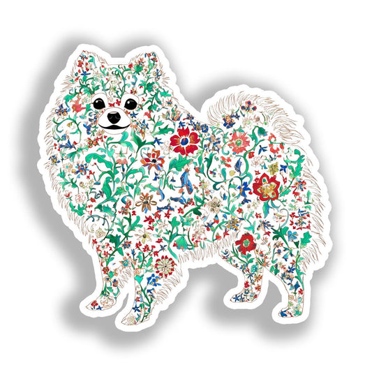 Pomeranian Dog Vinyl Decal Sticker for Car, Laptop, Tumbler and more # A017252-4" x 4"