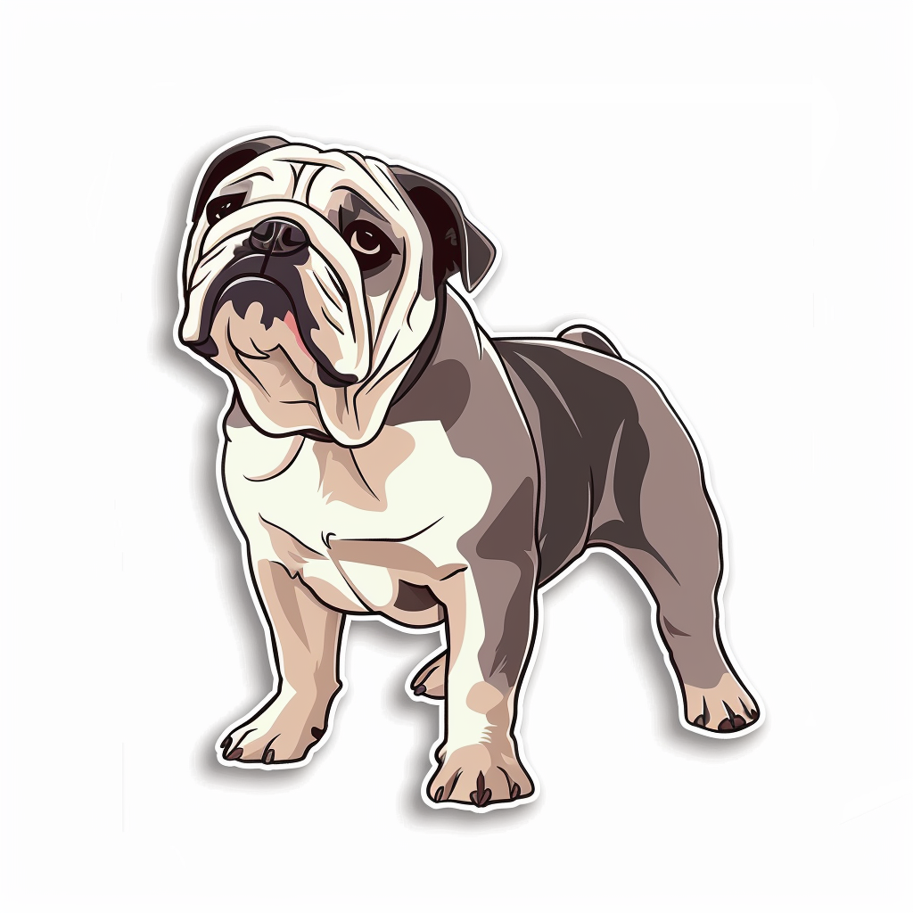 Bulldog Dog majestic Expressive surreal Vinyl Decal Sticker for Car, Laptop, Tumbler and more # F017372