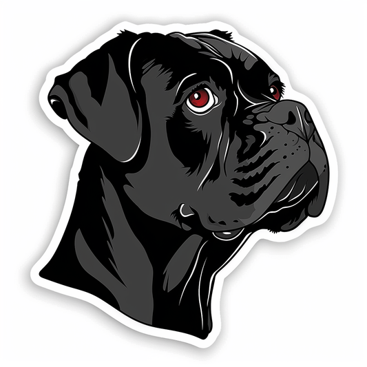 Boxer DogWhite  Vinyl Decal Sticker for Car, Laptop, Tumbler and more # F07438