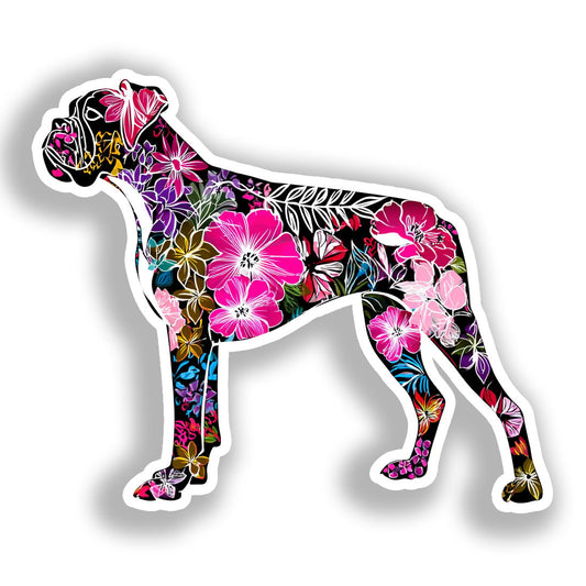 Boxer Dog Vinyl Decal Sticker for Car, Laptop, Tumbler and more # A018974-4" x 4"
