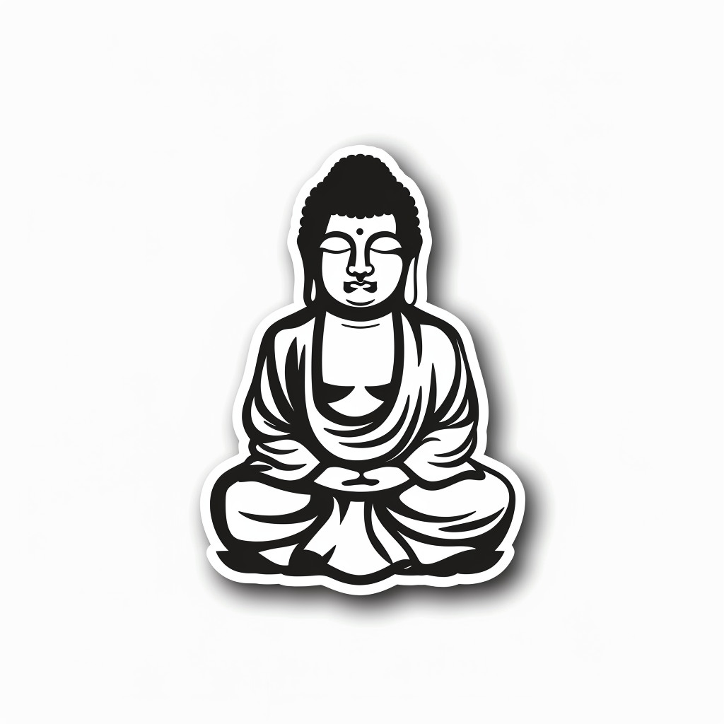 Buddha majestic Expressive surreal Vinyl Decal Sticker for Car, Laptop, Tumbler and more # F016951