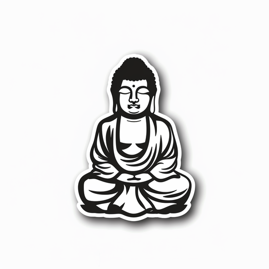 Buddha majestic Expressive surreal Vinyl Decal Sticker for Car, Laptop, Tumbler and more # F016951