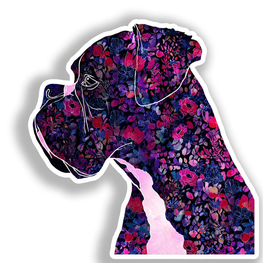 Boxer Dog Vinyl Decal Sticker for Car, Laptop, Tumbler and more # A018940-4" x 4"