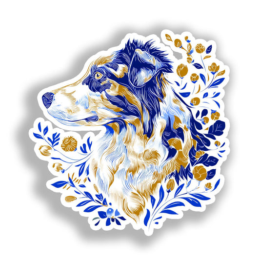 Australian Shepherd Dog Vinyl Decal Sticker for Car, Laptop, Tumbler and more # A018729-4" x 4"