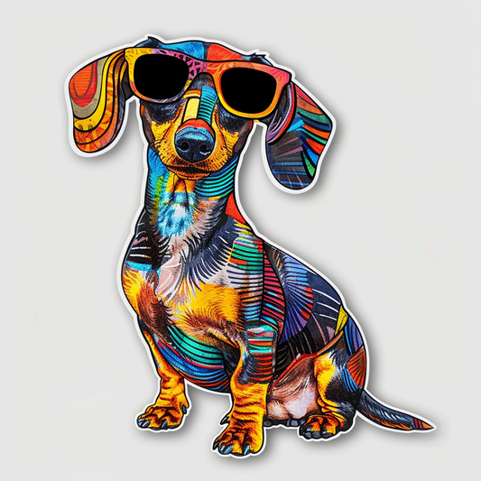 Dachshund Dog Vinyl Decal Sticker for Car, Laptop, Tumbler and more # F013038
