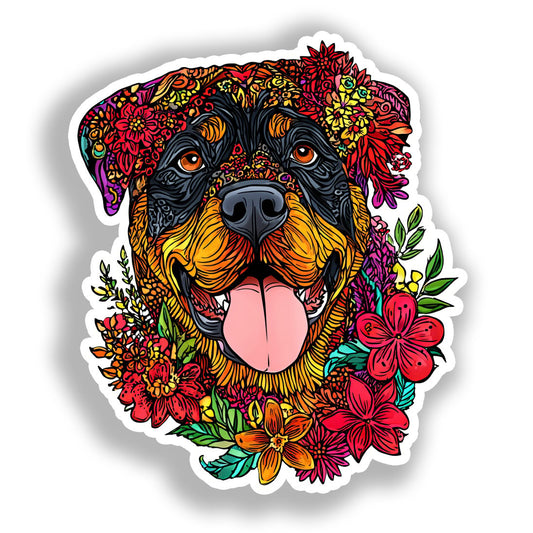 Rottweiler Dog Vinyl Decal Sticker for Car, Laptop, Tumbler and more # A018235-4" x 4"